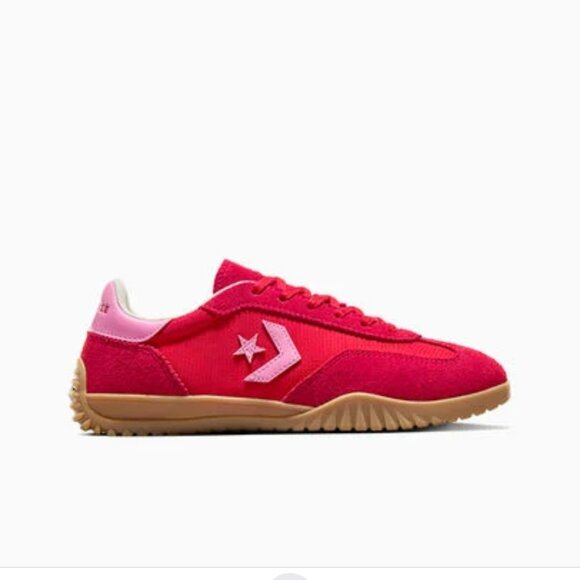 Womens Converse Run Star Trainer Low Shoes - Red/ Pink - Picture 1 of 7